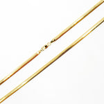 Load image into Gallery viewer, 330CCTDBRA8. 14K Solid Gold Flat Snake Necklace