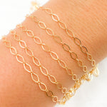 Load image into Gallery viewer, 1370FGF. 14K Yellow Gold Filled Flat Diamond and Round Link Chain