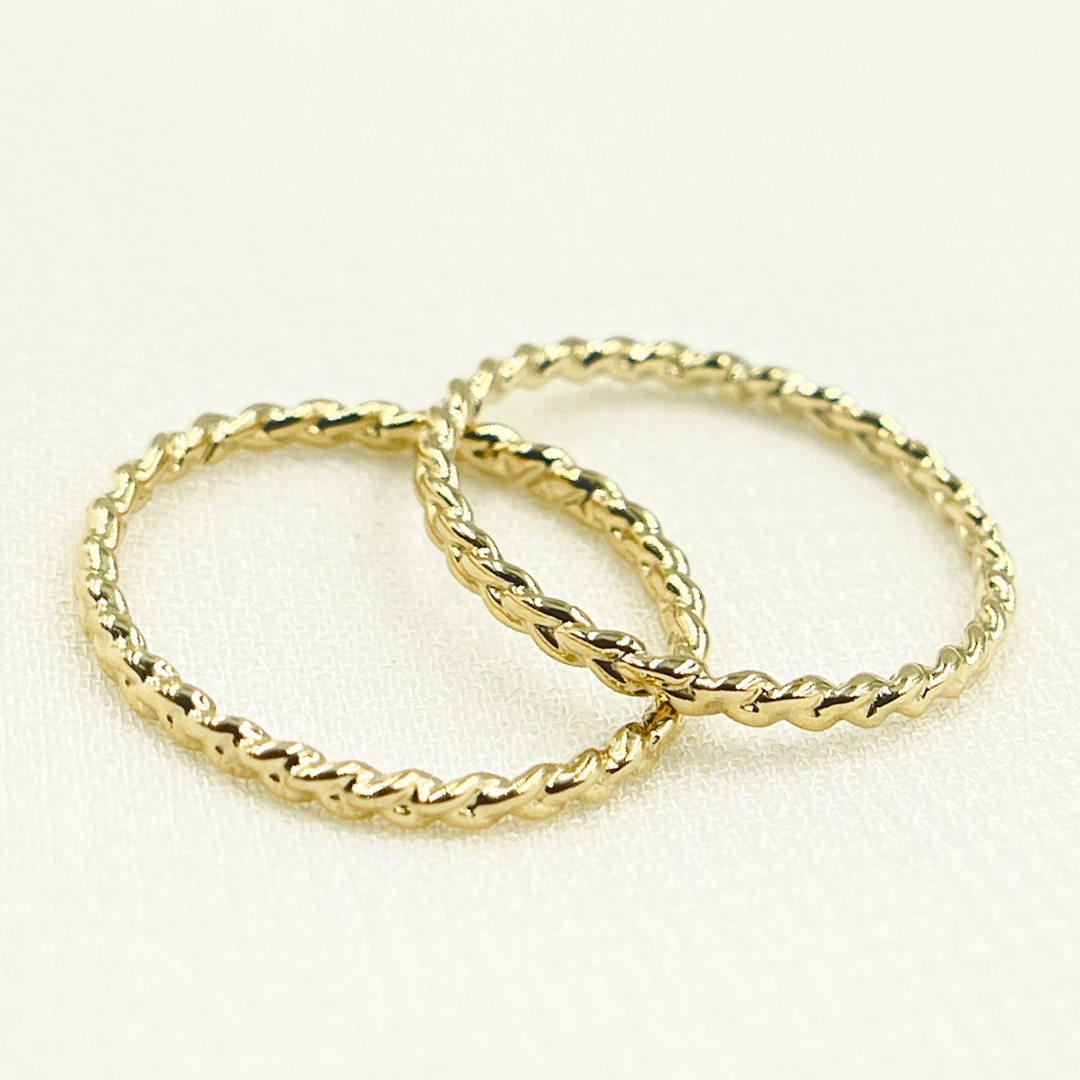 14K Solid Gold Braid Ring. ZGG676