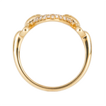 Load image into Gallery viewer, RFF18440. 14K Solid Gold Diamond Ring with a Circle in the Center