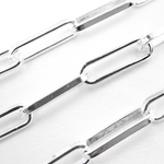 Load image into Gallery viewer, Silver Paperclip Link Chain