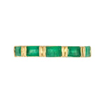 Load image into Gallery viewer, 14K Solid Yellow Gold Emerald Baguette Ring