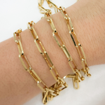 Load image into Gallery viewer, Gold Plated 925 Sterling Silver Diamond Cut Paperclip Chain
