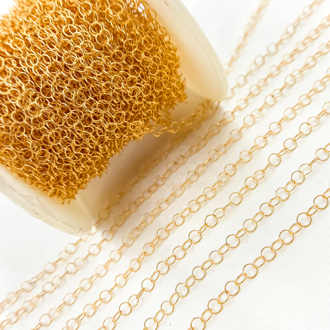 678TWGF. 14K Gold Filled Twisted Round Link Chain