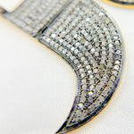 Load image into Gallery viewer, DC051. Diamond Sterling Silver Double Horn Connector