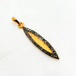 Load image into Gallery viewer, DP205. Diamond Sterling Silver Marquise Shape Pendant