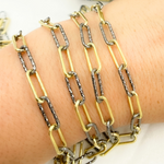 Load image into Gallery viewer, Sterling Silver Smooth & Diamond Cut Paperclip Chains