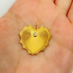 Load image into Gallery viewer, GDP262. 14K Solid Gold Charm. Heart Pendant with Diamonds