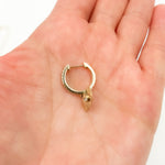 Load image into Gallery viewer, Shop 14k Solid Yellow Gold Diamond Hoops and Dangle Eye