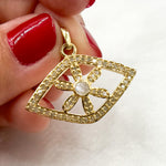 Load image into Gallery viewer, Shop Now Diamond Sterling Silver Eye Pendant with Gemstone