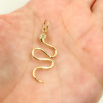 Load image into Gallery viewer, GDP157. 14K Gold Diamond Snake Charm