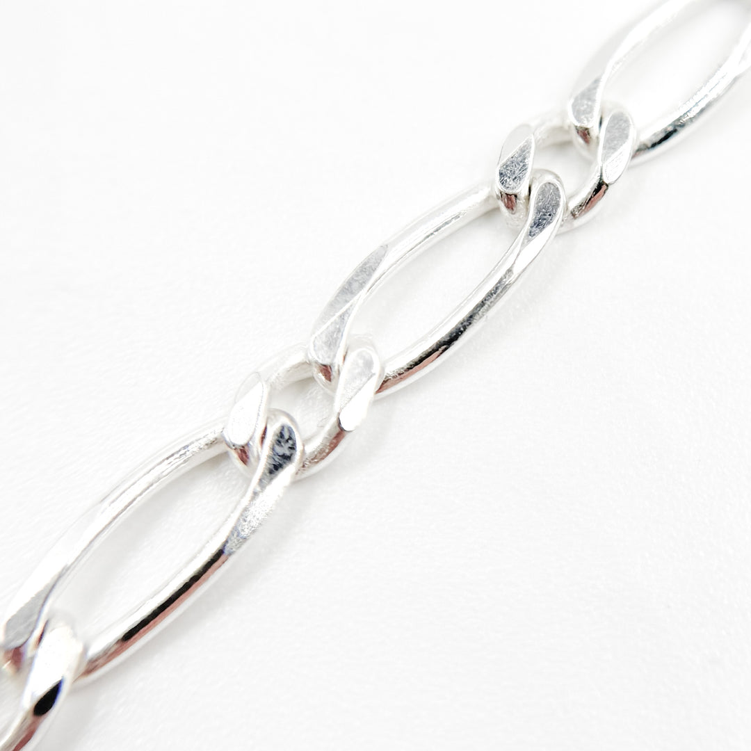 Shop Now Sterling Silver Figaro Diamond Cut Necklace