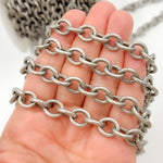 Load image into Gallery viewer, Oxidized Sterling Silver Thick Oval Link Chain