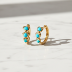 Load image into Gallery viewer, EHZ57588. 14K Solid Gold Fancy Gemstone Hoops