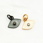 Load image into Gallery viewer, Diamond Sterling Silver Eye Enamel Charm