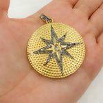 Load image into Gallery viewer, DP364. Diamond Sterling Silver Round Star Pendant