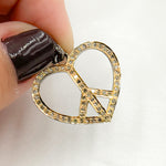 Load image into Gallery viewer, Silver Heart Peace Pendant