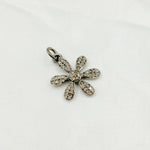 Load image into Gallery viewer, DC449. Diamond Sterling Silver Flower Pendant