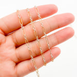 Load image into Gallery viewer, XM/1931K/SP. 14K Gold Filled and Sterling Silver Knurled Link Chain – Long & Short Pattern