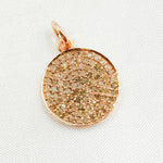 Load image into Gallery viewer, DC376. Diamond Sterling Silver Round Charm