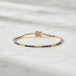 Load image into Gallery viewer, BFZ61295. 14K Solid Gold Gemstone Bar Bracelets