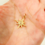 Load image into Gallery viewer, GDP208. 14K Solid Gold Diamond Star Charm