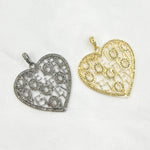 Load image into Gallery viewer, Diamond Sterling Silver Heart Love Pendant