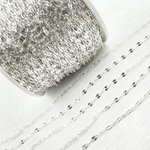 Load image into Gallery viewer, Sterling Silver Diamond Cut Marina & Round Cable Link Chains