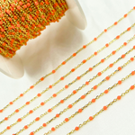 Load image into Gallery viewer, Buy Now Plated Sterling Silver Enamel Orange Color Chain