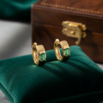 Load image into Gallery viewer, EHZ57585. 14K Solid Gold Gemstone Hoops