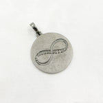 Load image into Gallery viewer, DC099. Diamond Sterling Silver Round Infinity Symbol Pendant