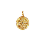 Load image into Gallery viewer, 14K Gold Charm. Circle Pendant with Diamonds. GDP232