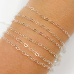 Load image into Gallery viewer, Silver Flat Cable Chain