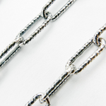 Load image into Gallery viewer, Y42OX. Oxidized Sterling Silver Diamond Cut Paperclip Chain