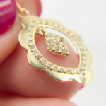 Load image into Gallery viewer, 14K Solid Gold Diamond Organic Charm. GDP468