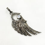 Load image into Gallery viewer, Diamond Sterling Silver Wing Pendant with Gemstones
