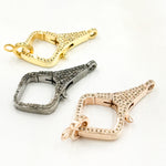 Load image into Gallery viewer, Diamond Sterling Silver Fancy Trigger Clasp