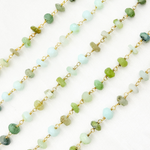 Load image into Gallery viewer, PO12. Peruvian Opal Gold Plated Wire Chain