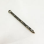 Load image into Gallery viewer, DC676. Diamond Black Rhodium Sterling Silver Spike Charm