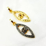 Load image into Gallery viewer, DP354. Diamond Sterling Silver Eye Pendant with Gemstone