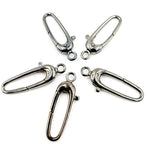 Load image into Gallery viewer, Black Rhodium Shiny Sterling Silver Oval Clasp