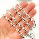 Load image into Gallery viewer, Sterling Silver Smooth Oval Link Chain