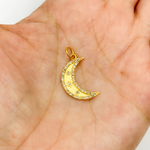Load image into Gallery viewer, GDP124. 14K Solid Gold Diamond Moon and Stars Charm