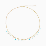 Load image into Gallery viewer, NFK71702. 14K Solid Gold Diamond and Gemstone Necklace