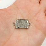 Load image into Gallery viewer, DC280. Diamond Sterling Silver Rectangle Connector