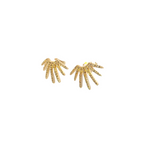 Load image into Gallery viewer, EFF51683Y. 14k Solid Gold Diamond Rays Studs