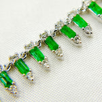 Load image into Gallery viewer, NFP70815. 14K Solid Gold Diamond and Gemstone Bars Necklace