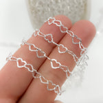 Load image into Gallery viewer, Shop now Sterling Silver Open Textured Heart Chain