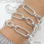 Load image into Gallery viewer, Sterling Silver Smooth Long and Short Link Chain