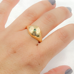Load image into Gallery viewer, 14K Solid Gold Emerald Circle Ring